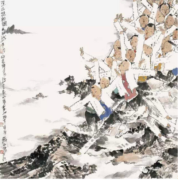 深山探奥图 68㎝×68㎝